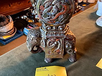 Lot 423 - olifant wierookbrander 2delig - afbeelding 1 van  7