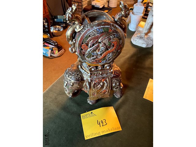 Lot 423 - olifant wierookbrander 2delig - afbeelding 2 van  7