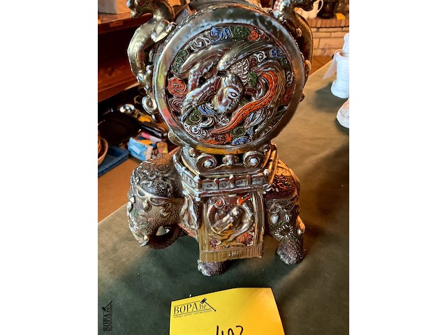 Lot 423 - olifant wierookbrander 2delig - afbeelding 3 van  7