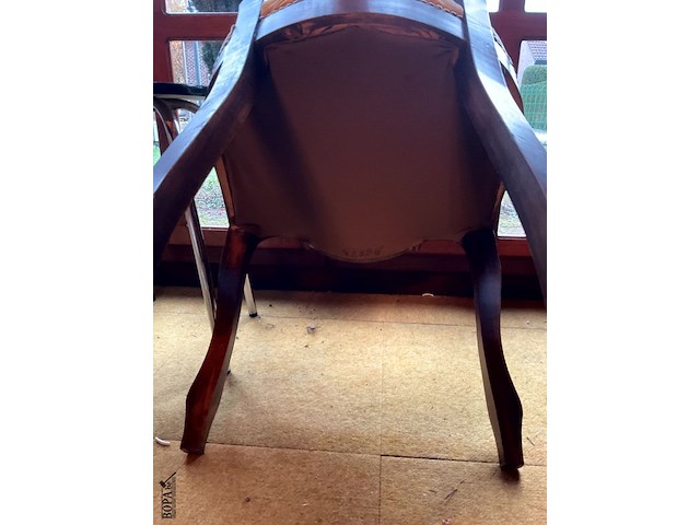 Lot 425 - stoel met fluweel bekleed - afbeelding 7 van  7