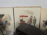 Lot 43 - metalen autootjes 4 stuks en 3 tegeltjes - afbeelding 5 van  5