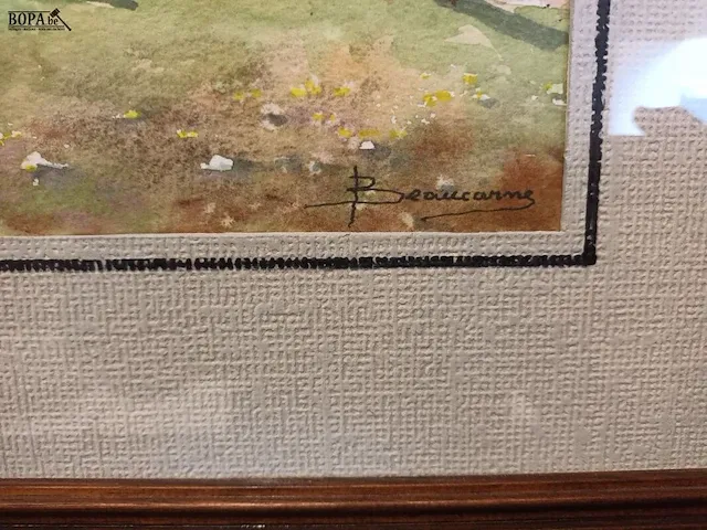 Lot 43 - schilderij hoeve - afbeelding 2 van  3