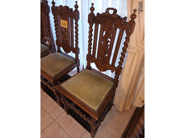 Lot 44 - antieke jachtstoelen. 3 stuks - afbeelding 2 van  5