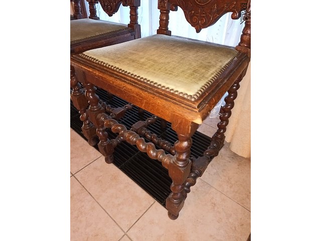 Lot 44 - antieke jachtstoelen. 3 stuks - afbeelding 3 van  5