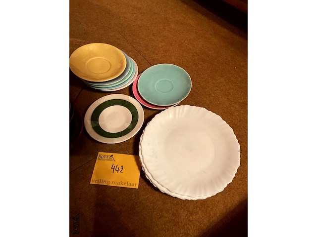 Lot 442 - vintage bordjes/dessertborden nieuw - afbeelding 2 van  4