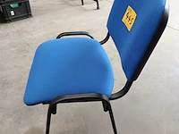 Lot 445 - kantoorstoel blauw. 8 stuks - afbeelding 4 van  4