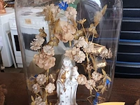 Lot 447 - globes met maria en bloemen. 3 stuks - afbeelding 3 van  5