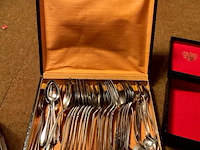 Lot 449 - koffertjes met bestek inox/klein aantal bestek verzilverd of - afbeelding 4 van  8