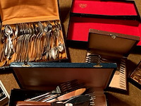 Lot 449 - koffertjes met bestek inox/klein aantal bestek verzilverd of - afbeelding 5 van  8