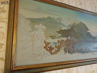 Lot 45 - schilderij landschap - afbeelding 2 van  5