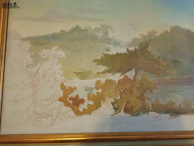 Lot 45 - schilderij landschap - afbeelding 3 van  5