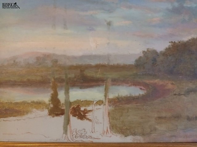 Lot 45 - schilderij landschap - afbeelding 4 van  5