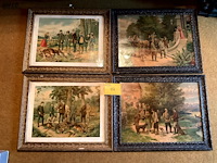 Lot 456 - de jacht kaders, 4 stuks - afbeelding 1 van  6