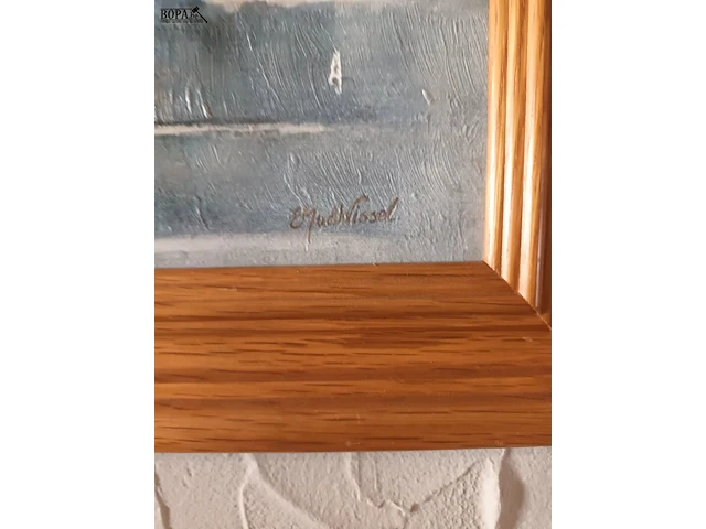 Lot 456 - schilderij meisje met hond - afbeelding 2 van  3