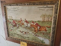 Lot 458 - kunstwerk in borduurwerk. 8 stuks - afbeelding 2 van  5