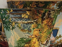 Lot 458 - kunstwerk in borduurwerk. 8 stuks - afbeelding 3 van  5