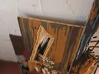 Lot 458 - kunstwerk in borduurwerk. 8 stuks - afbeelding 5 van  5