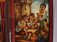 Lot 46 - glas in lood. 2 stuks - afbeelding 2 van  3