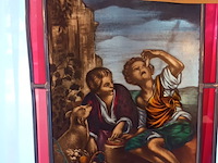 Lot 46 - glas in lood. 2 stuks - afbeelding 3 van  3