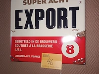 Lot 46 - reclame bord super acht - afbeelding 1 van  2