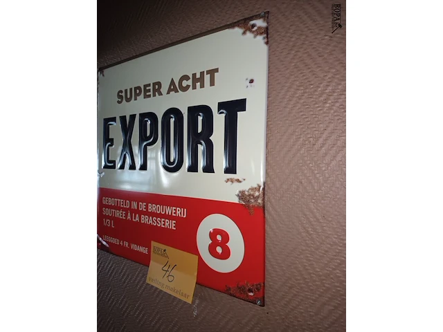 Lot 46 - reclame bord super acht - afbeelding 2 van  2