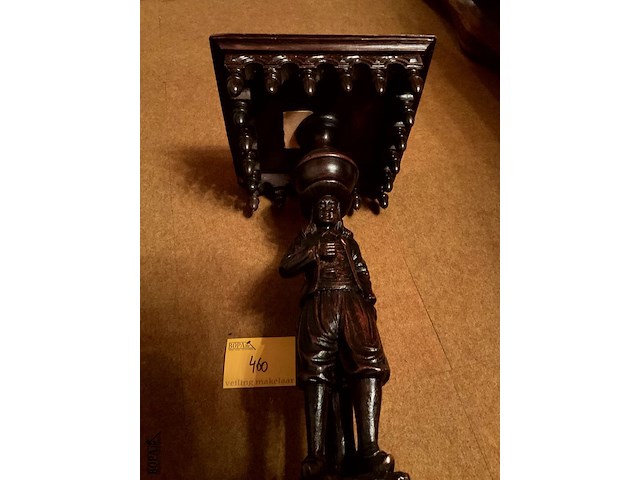Lot 460 - houten sta bretoens gestoken beeltenis man - afbeelding 5 van  9