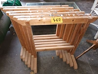 Lot 462 - houten schragen. 6 stuks - afbeelding 1 van  3