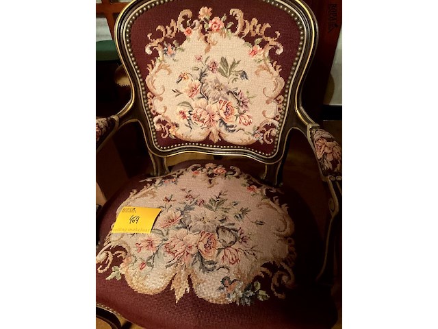 Lot 464 - romantisch zeteltje bekleding rozenmotief handwerk kruisjess - afbeelding 3 van  6