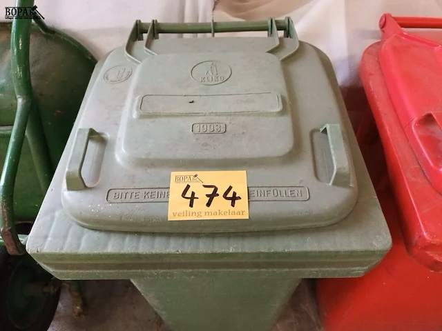 Lot 474 - groene vuilnisbak kliko - afbeelding 2 van  3