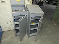 Lot 474 - metalen kastje met lessenaar. 2 stuks - afbeelding 1 van  1