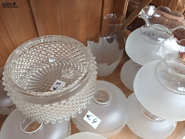 Lot 478 - glazen lampenkappen. 20 stuks - afbeelding 5 van  5