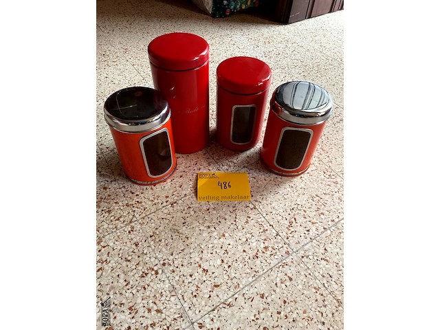 Lot 486 - brabantia vensterbewaar bussen, 4 stuks - afbeelding 1 van  2