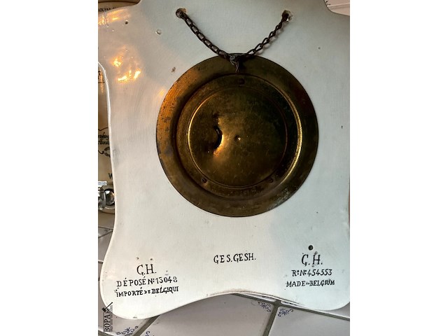 Lot 493 - delft keukenklok gemerkt - afbeelding 3 van  3