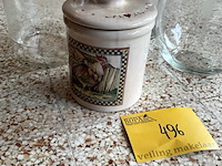 Lot 496 - grote bokalen met stop in glas, 4 stuks - afbeelding 2 van  3