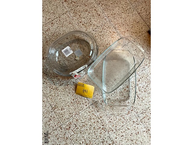 Lot 497 - pyrex braadsledes, 3 stuks - afbeelding 1 van  2