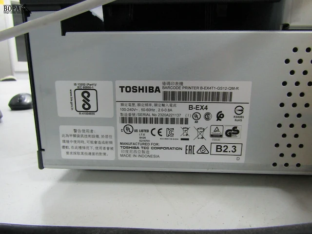 Lot 499 - barcode printer toshiba - afbeelding 2 van  3