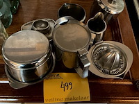 Lot 499 - inox melk suiker pers fruit eidop doos - afbeelding 1 van  5