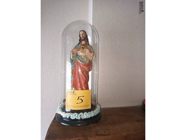 Lot 5 - glazen stolp - afbeelding 1 van  2