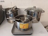 Lot 5 - kookpotten en pannen. 8 stuks - afbeelding 1 van  4