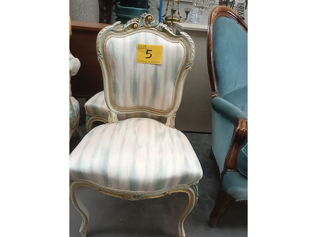 Lot 5 - stoel louis xv. 2 stuks - afbeelding 5 van  5