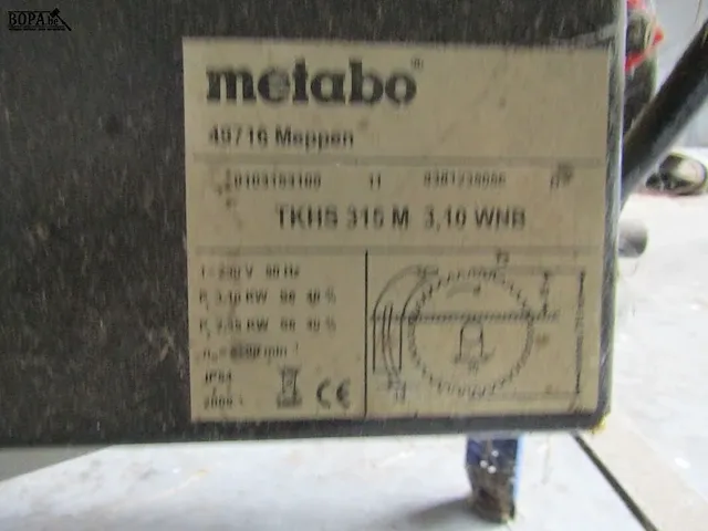 Lot 5 - tafelzaag metabo - afbeelding 3 van  5
