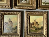 Lot 5 kleine schilderijen - verschillende kunstenaars - - afbeelding 3 van  8