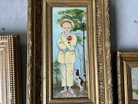Lot 5 kleine schilderijen - verschillende kunstenaars - - afbeelding 4 van  8
