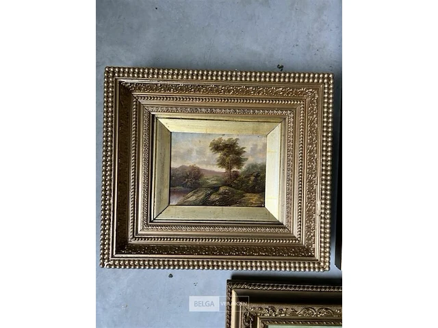 Lot 5 kleine schilderijen - verschillende kunstenaars - - afbeelding 5 van  8