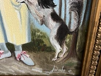 Lot 5 kleine schilderijen - verschillende kunstenaars - - afbeelding 7 van  8