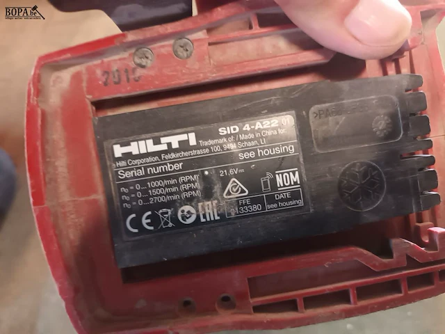 Lot 51 - accu slagschroefmachine hilti - afbeelding 4 van  4