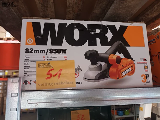 Lot 51 - elektrische houtschaaf worx - afbeelding 1 van  2