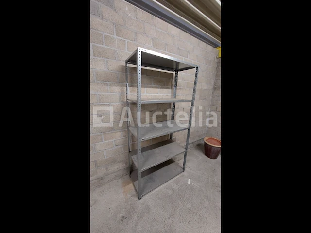 Lot 51 meter lopende stevige metalen rekken - afbeelding 10 van  32