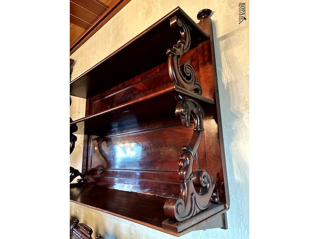 Lot 514 - mahoniehouten rek waterval kast - afbeelding 4 van  10