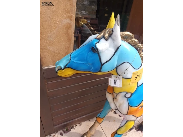 Lot 516 - bronzen geëmailleerd paard - afbeelding 2 van  7